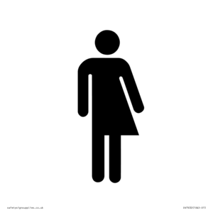 DV7632: Non-gender specific / Gender neutral toilet symbol in positive black