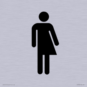 DV7632: Non-gender specific / Gender neutral toilet symbol in positive black