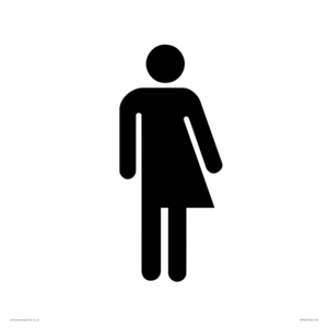 DV7632: Non-gender specific / Gender neutral toilet symbol in positive black