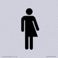 DV7632: Non-gender specific / Gender neutral toilet symbol in positive black