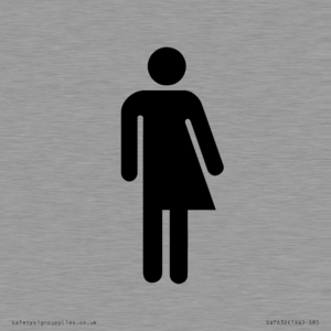 DV7632: Non-gender specific / Gender neutral toilet symbol in positive black