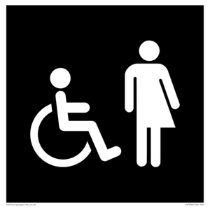DV7638: Disabled and Non-gender specific in black panel