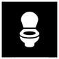 DV7640: WC Toilet in black panel
