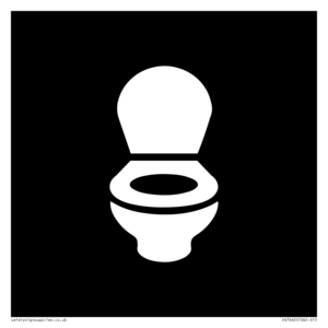 DV7640: WC Toilet in black panel
