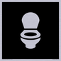 DV7640: WC Toilet in black panel