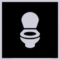 DV7640: WC Toilet in black panel
