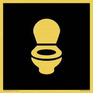 DV7640: WC Toilet in black panel