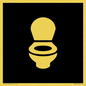 DV7640: WC Toilet in black panel