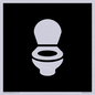 DV7640: WC Toilet in black panel
