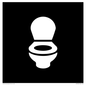 DV7640: WC Toilet in black panel