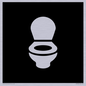 DV7640: WC Toilet in black panel