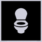 DV7640: WC Toilet in black panel