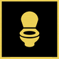 DV7640: WC Toilet in black panel