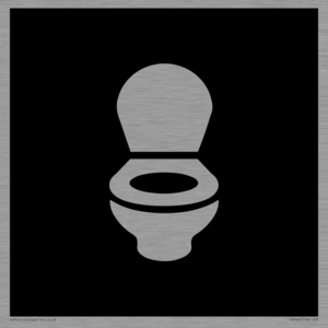 DV7640: WC Toilet in black panel