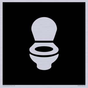 DV7640: WC Toilet in black panel