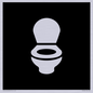 DV7640: WC Toilet in black panel