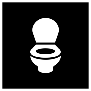 DV7640: WC Toilet in black panel