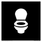 DV7640: WC Toilet in black panel