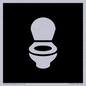 DV7640: WC Toilet in black panel
