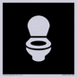 DV7640: WC Toilet in black panel