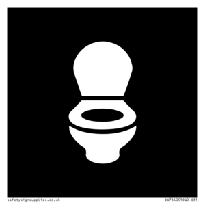DV7640: WC Toilet in black panel