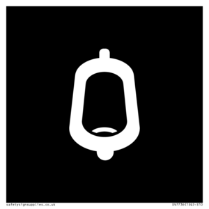 DV7736: Urinal Toilet in black panel