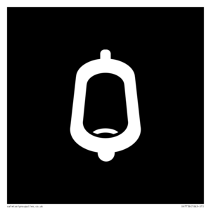 DV7736: Urinal Toilet in black panel
