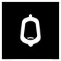 DV7736: Urinal Toilet in black panel