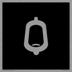 DV7736: Urinal Toilet in black panel