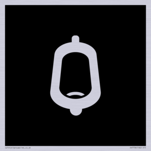 DV7736: Urinal Toilet in black panel