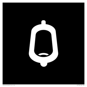 DV7736: Urinal Toilet in black panel
