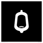 DV7736: Urinal Toilet in black panel