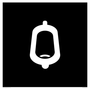 DV7736: Urinal Toilet in black panel