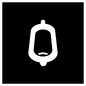 DV7736: Urinal Toilet in black panel
