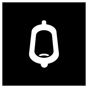 DV7736: Urinal Toilet in black panel