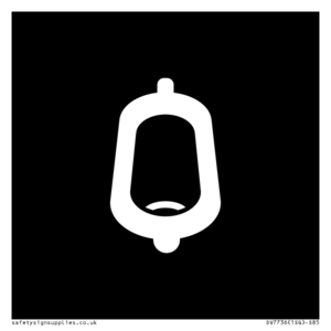 DV7736: Urinal Toilet in black panel