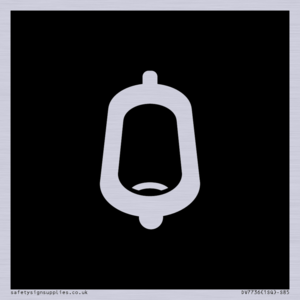 DV7736: Urinal Toilet in black panel