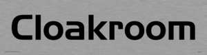 DV775: cloakroom - door sign