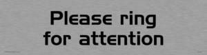 DV781: please ring for attention - door sign