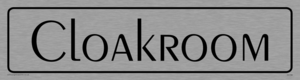 DV786: cloakroom - door sign
