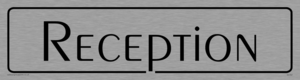 DV787: reception - door sign