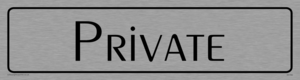 DV789: private - door sign