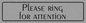 DV792: please ring for attention - door sign