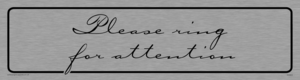 DV803: please ring for attention - door sign