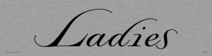 DV806: ladies - toilet door sign