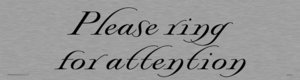 DV814: please ring for attention - door sign