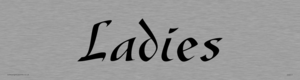 DV817: ladies - toilet door sign