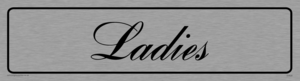 DV828: ladies - toilet door sign