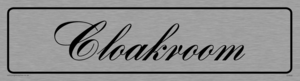 DV830: cloakroom - door sign