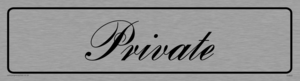 DV833: private - door sign